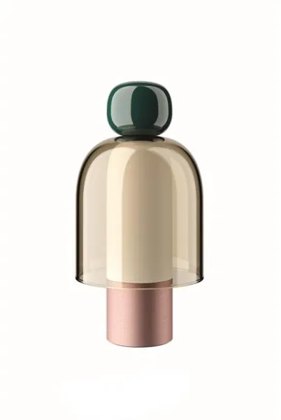 Lodes Easy Peasy Transportabel Lampe Grøn/Honey/Rosa Guld